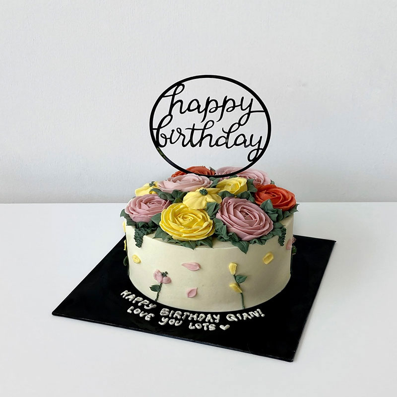 Premium Photo | Modern minimalist birthday cake with balloons