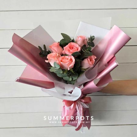 Pink Roses Bouquet 595